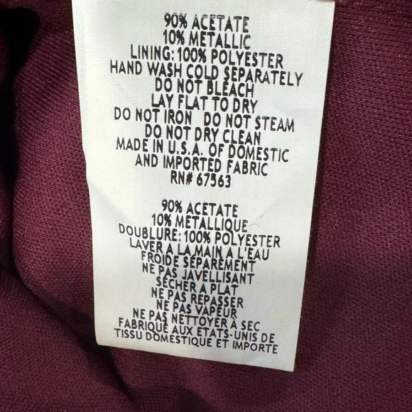 SLNY
Fringe Hem Crochet
Blouson Long Dress in fig color size 6 - Picture 10 of 11